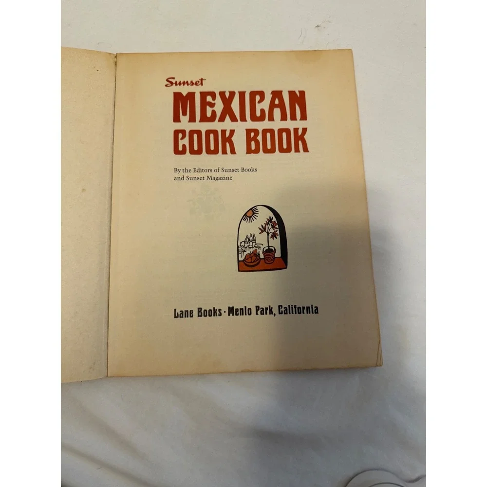 Vintage 1972 Sunset Mexican Cook Book Lane Books Retro Recipes Softcover